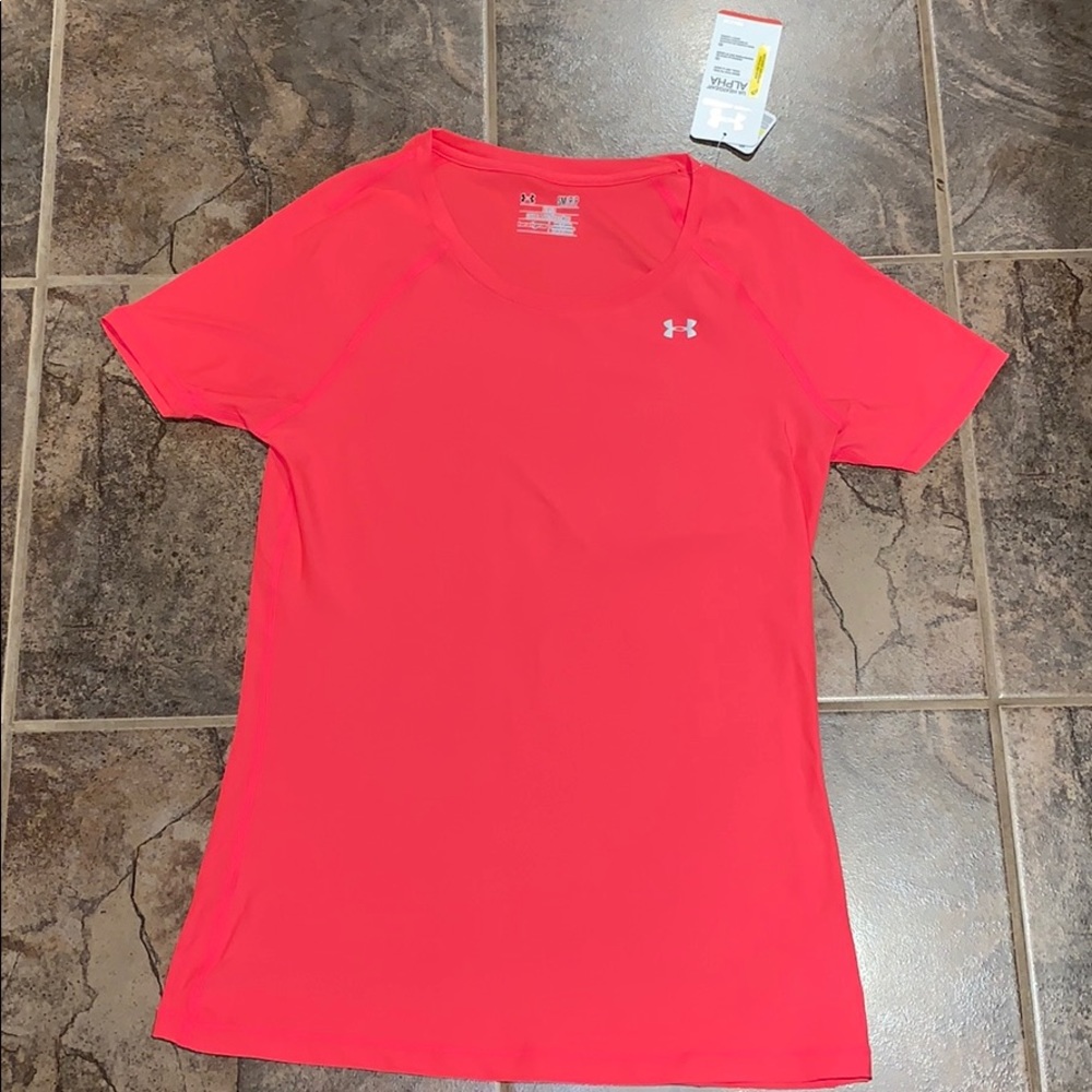 Pink Under Armor UA Heatgear Alpha T-Shirt